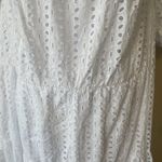Lane Bryant  Eyelet Dress 20 White Lined Tiered Puff Sleeve‎ Boho Beachy Feminine Photo 3