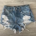 Levi’s High Waisted Cut Off Distressed Denim Shorts Photo 0