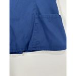 Jaanuu Two Pocket Scrub Top Womens Small J96080 Navy Blue Zip Back Short Sleeve Photo 4