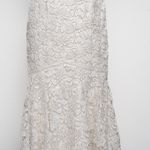 Adrianna Papell - Gold-Edged Lace Mermaid Gown Photo 7