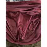 Slimming Maroon Bathing Suit Bottom Swim Skirt Skorts Side Slit Drawstring Sz M Red Size M Photo 5