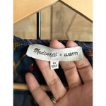 Madewell  x Warm Womens Top XS Blue Floral Ruffle V Neck Long Sleeve boho Photo 5