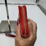 Cole Haan  Red Snakeskin Wristlet Wallet Clutch Card Holder Zip Around Photo 10