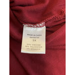 North Style Sleeveless Top Womens Plus Size 3X Burgundy High Neck Blouse Shirt Red Photo 5