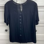 Dance & Marvel  Women’s Black Deep V Neck w/ Half Sleeve Blouse - Size Large Photo 3