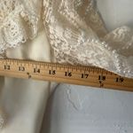 Vtg 60s Lace Victorian Wedding Dress High Neck Long Sleeve‎ Pearl Trim Size 2 XS Photo 11