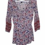 American Eagle  boho floral print tassel romper size S Photo 0