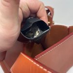 DANSE LENTE Margot Leather Tote Bag Sunset Orange Photo 10