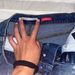 Divided High Waisted Jean Shorts Photo 3