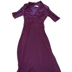 Evan Picone  Purple A-Line Wrap Midi Dress Photo 1