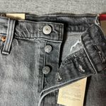 Levi's woman's Black Jean Shorts High-Waisted Raw size 29” Photo 3