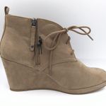 DV by Dolce Vit a suede lace up wedge booties Terri women’s Size 11 Photo 4