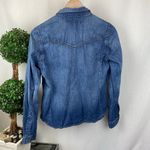 Juicy Couture Blue Denim Button Up Long Sleeve Western Cowgirl Blouse Top M Photo 1