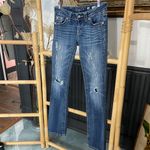 Miss Me  Studded Fleur de Lis Denim Boot Cut Low Rise Blue Jeans - Sz 28 🧡🎀 Photo 4