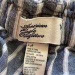 American Eagle Striped Pajama Pants Women’s Size Small Stretch White Grey VEUC Photo 2