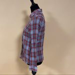 BCBGeneration 🛍️  Grey Red Plaid Woven Long Sleeve Button Down Shirt Top Size S Photo 9