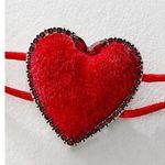 Free People Velvet Heart Choker in Red NWT Valentine’s Day Coquette Dainty Photo 4