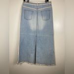 Mixit Vintage  Hip A Line Maxi Long Denim Skirt Embroidered Womens 8 Photo 1