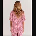 Charlie Holiday Lola Pink & White Wavy Checkered Printed Shirt 4 Photo 5