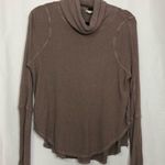We The Free Turtleneck Waffle Knit Thermal Sweater Womens S Fall Maeve Boho Photo 0