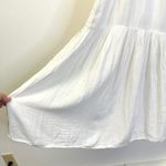 ZARA ‎ Tie Back Tiered Cotton Midi Dress White Size M Photo 4