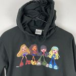 Y2K Bratz Graphic Cropped Hoodie Sz Small Black Photo 4