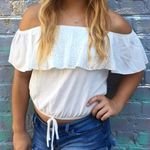 Mossimo Supply Co White Off The Shoulder Top Photo 0