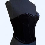 ZARA  Black velvet corset top Size Small Photo 0