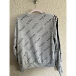 Guess  Women’s Crew Sweatshirt Gray with logo Throughout Size‎ L Photo 4