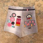 Wildfox RARE Sample Only! High Waist Robotic Graphic Print Shorts Super Stretch Photo 1