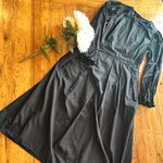 Who What Wear  Black Dress Eyelet Balloon Sleeves 100% Cotton Small Photo 0