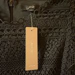 J.Crew NWT  Cap-Sleeve Ruffle Mixed Lace Dress in Black Photo 2