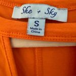 She & Sky She Sky Orange Sleeveless Top Photo 1