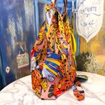 Farm Rio Banana Fruit Print Coin Pouch Tote Bag Multicolor OS NWT Photo 5