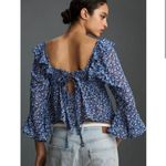 Anthropologie  Maeve Square Neck Sheer Babydoll Top New With Tags Photo 1