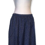 Forever 21  Contemporary Navy Blue Hip Pleat Skirt Size Medium Photo 0