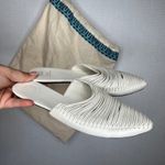 Tory Burch Sienna White Leather Woven Pointed Toe Mule Flat Shoes Size 7.5 M Photo 2