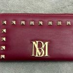 Badgley Mischka EUC  Vegan Leather Zip Around Wallet, Red Photo 0