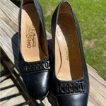 Salvatore Ferragamo  Black Heels with Braided Detail Photo 0