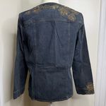 Chico's Chico’s Embroidered Sequin Open Front Jean Jacket Size 1 Chico (Med 8) Floral Photo 4