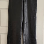 ZARA  Women’s Faux Leather Brown Stitching Pants Size XS Photo 0