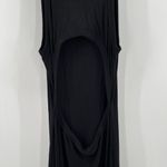LNA CLOTHING Dress SZ Large Rilynn Rib Racer Black Midi NWT Stretch Cutout Back Photo 8
