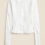 J.Crew  Ruffle-trim cotton gauze cardigan Photo 0