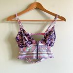 Victoria's Secret Victoria‎ Secret Paisley Print Purple Pink Turtoise Bikini Top Size S Adjustable Photo 1