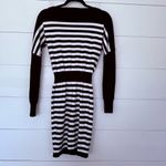 White House | Black Market  Women’s XXS Black White Sweater Dress Photo 3