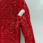 RTR One33 Social Red Sequin Drape Long Sleeve Sheath Mini‎ Dress Sz 4 Photo 12