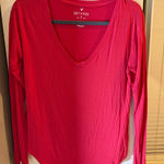 American Eagle  Red Soft and Sexy Long Sleeve Shirt. Size small Photo 0