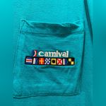 VTG Carnival Teal Blue Turquoise Short Sleeve Crew Neck T Photo 3