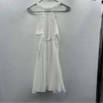 Lulus Dress Made in the Crocheted White Skater Halter Neck Mini Dress Sz XS NEW Photo 5