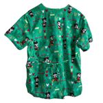 Micky‎ Mouse Christmas Scrubs Disney Top L Medical Uniform Nurse Workwear Dental Green Size L Photo 2